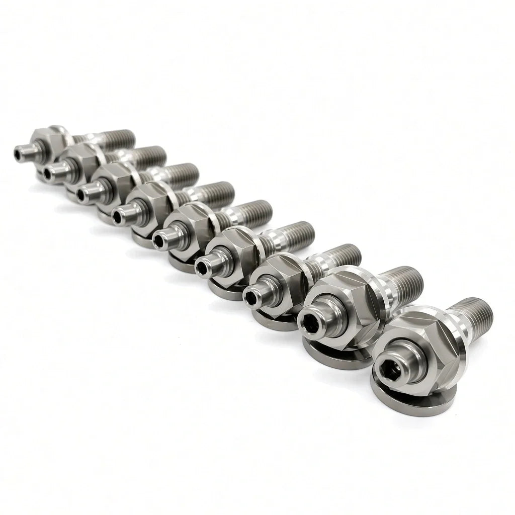 JDC Titanium Exhaust Manifold Stud Kit | Evo 1–9 / 2G DSM